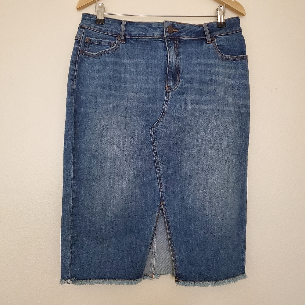 Midi Denim Skirt